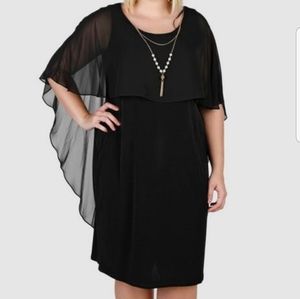 Glamour Women's Chiffon Capelet Dress